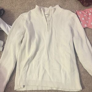 St. John’s Bay cream quarter zip